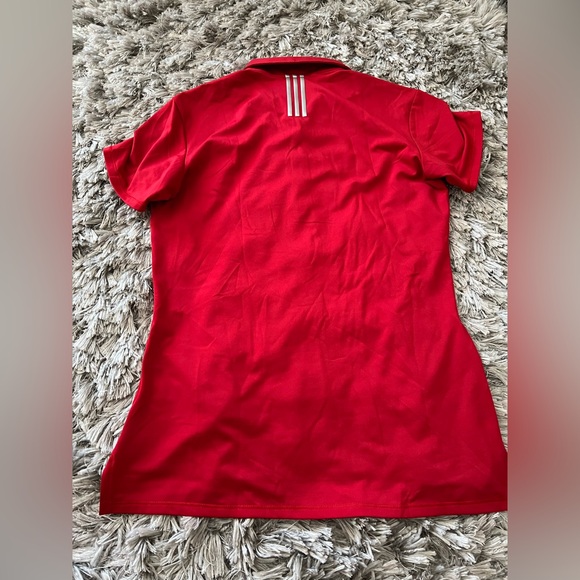 Adidas Women’s Red Button-Down Polo - Picture 4 of 8